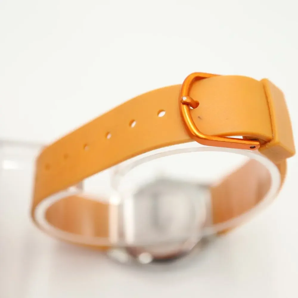 Puma Womens Blue White Sport Small Seconds Watch 29mm Orange Resin w New Battery